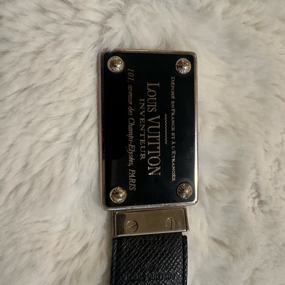 Louis Vuitton graphite black belt, size 36-90 - Picture 5 of 5